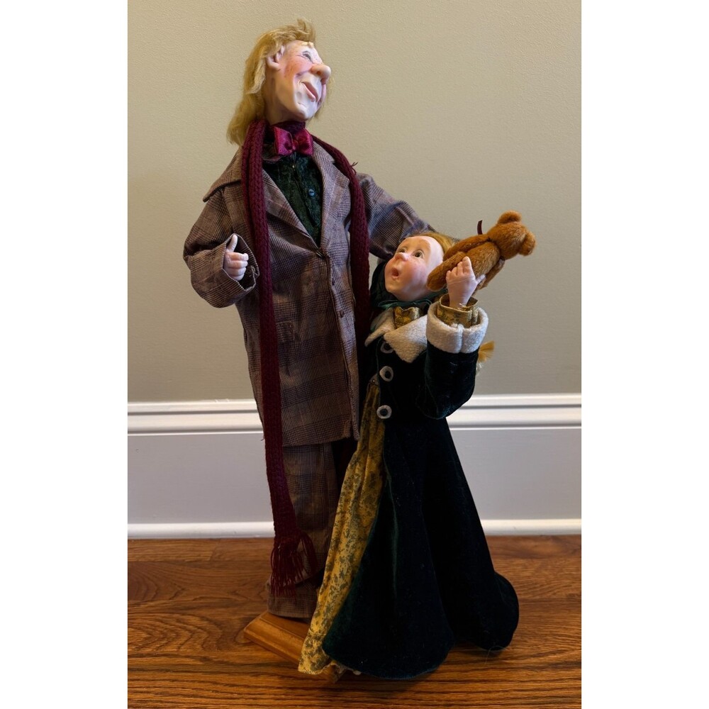 Jacqueline Kent Collection 22" Carolers Man and Young Girl Teddy Bear 2005 RARE